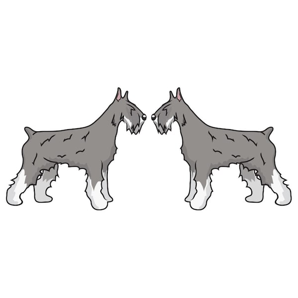 Standard Schnauzer Dog Decal, Dog Lover Decor Vinyl Sticker